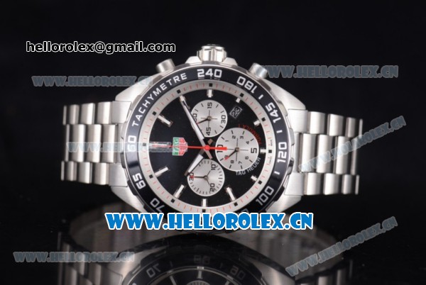 Tag Heuer Formula 1 Miyota Quartz Stainless Steel Case/Bracelet with Black Dial and Stick Markers - Click Image to Close